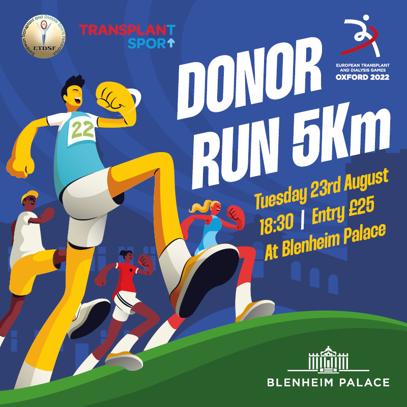 European Transplant & Dialysis Games Donor Run Registration is now Live!